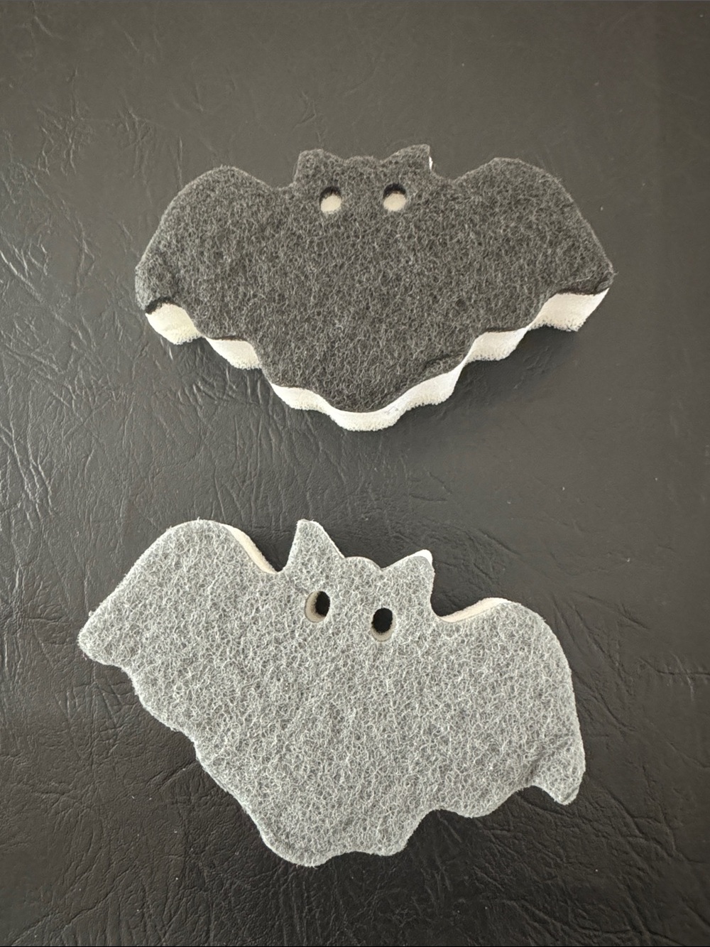 Gray & Black Bat-Shaped Sponges NEW